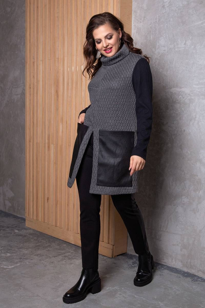 Туника Daloria 8024 темно-серый - фото 3