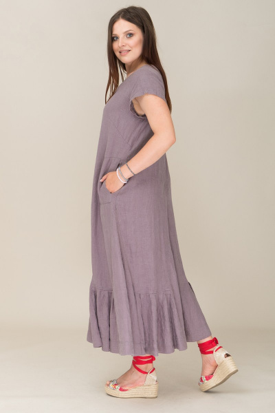Платье Ружана 318-2 серый - фото 2