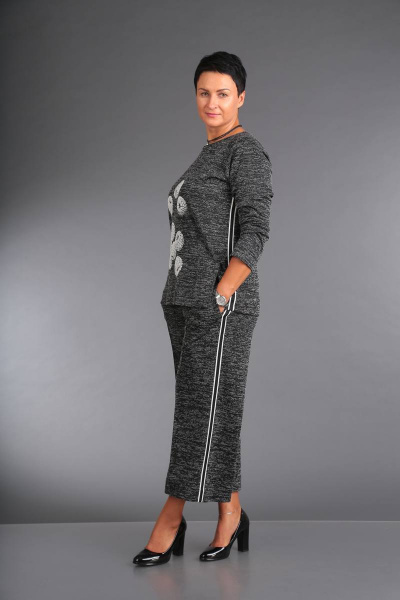 Брюки, джемпер ZigzagStyle 280 серый/меланж - фото 3