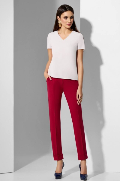 Блуза, брюки, жакет Lissana 3626 розовый_павлин/молочный - фото 3