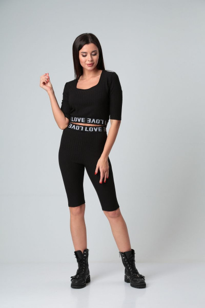 Топ из трикотажа с декоративной тесьмой и рукавом 3/4 Диомант 1771 - фото 2