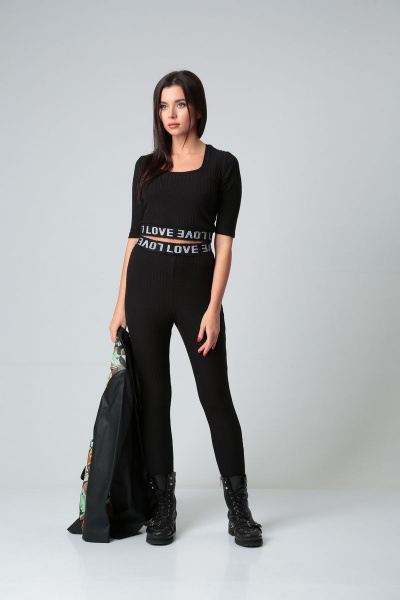 Брюки зауженные на штрипках из трикотажа с поясом Диомант 1773 - фото 9