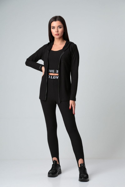 Кофта из трикотажа с капюшоном и молнией Диомант 1774 - фото 7