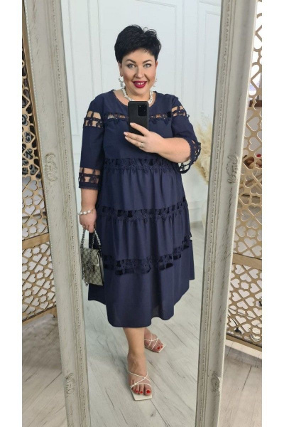 Платье Vittoria Queen 16023/1 синий - фото 4