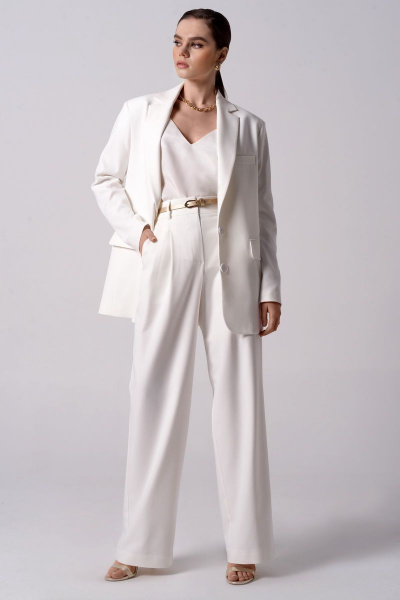 Брюки, жакет DAVYDOV 6025А.1 молочный - фото 1