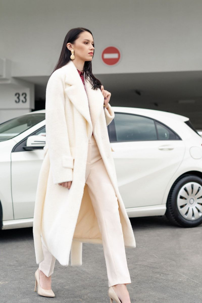 Пальто Elema 1-11366-2-164 молоко - фото 4
