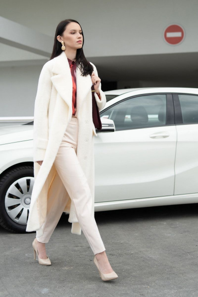 Пальто Elema 1-11366-2-164 молоко - фото 3