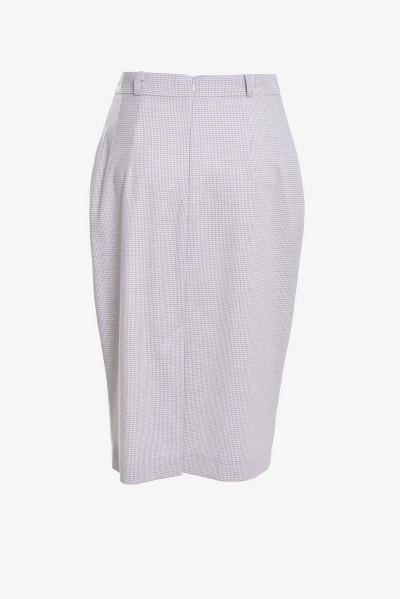 Юбка деловой и на каждый день из текстиля Elema 4К-11006-1-170 клетка_бежевый - фото 5