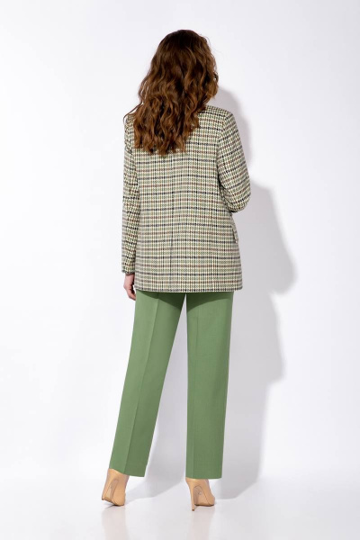 Брюки, жакет Olegran 3853 принт+зелень - фото 5