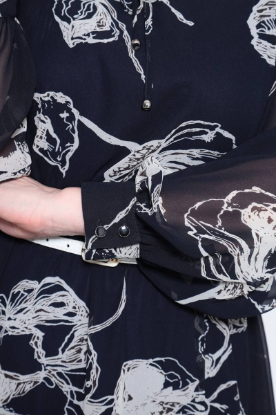 Платье TAiER 1073 темно-синий-в-цветы - фото 5