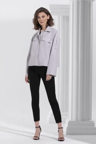 Жакет из эко-кожи с карманами и коротким рукавом Avanti 1339 - фото 5