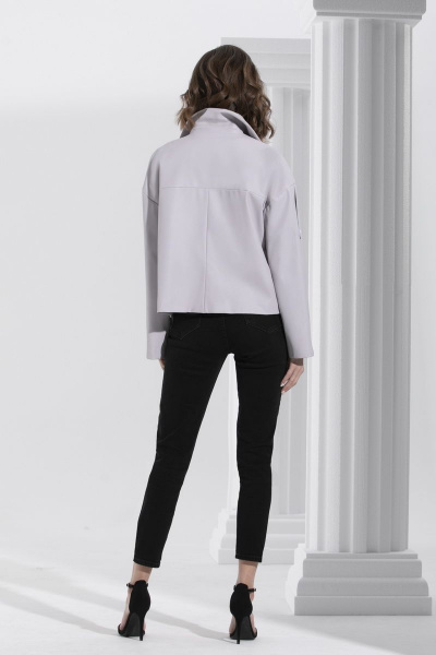 Жакет из эко-кожи с карманами и коротким рукавом Avanti 1339 - фото 4