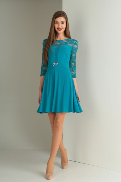 Платье Tensi 140 бирюза - фото 1