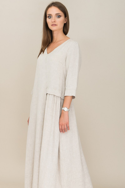 Платье Ружана 367-2 натуральный - фото 2