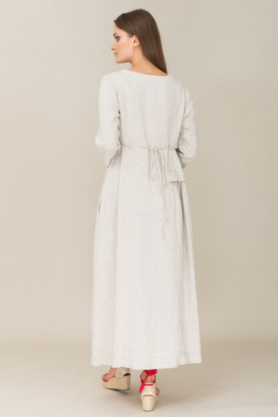 Платье Ружана 367-2 натуральный - фото 3