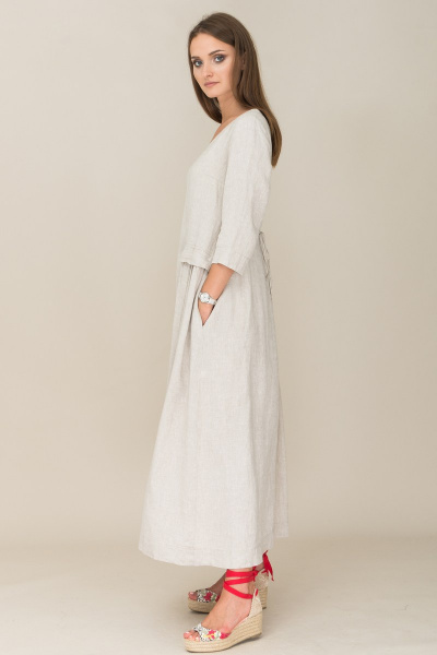 Платье Ружана 367-2 натуральный - фото 4