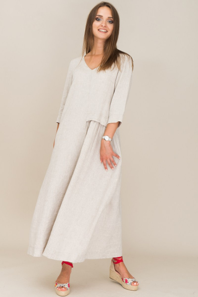 Платье Ружана 367-2 натуральный - фото 5