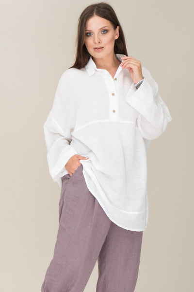 Рубашка Ружана 374-1 белый - фото 2