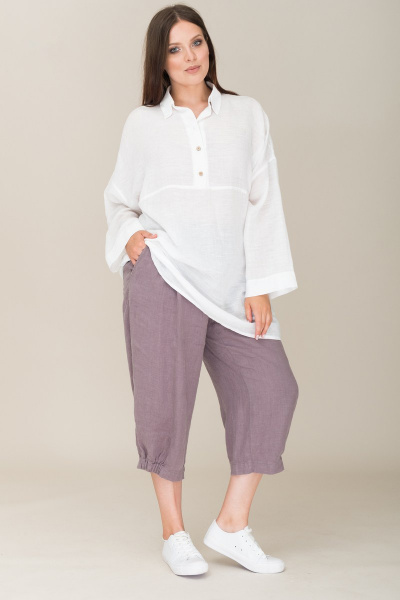 Рубашка Ружана 374-1 белый - фото 5