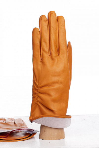 Перчатки из натуральной кожи и трикотажа для демисезона ACCENT 119р желтый - фото 2