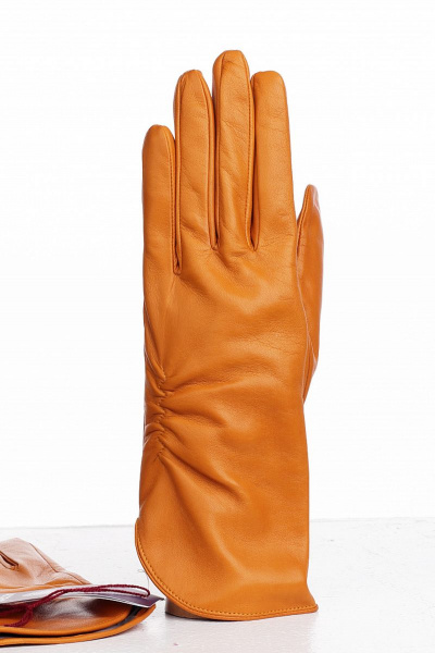Перчатки из натуральной кожи и трикотажа для демисезона ACCENT 119р желтый - фото 1
