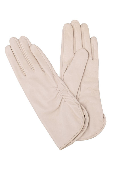 Перчатки из натуральной кожи и трикотажа для демисезона ACCENT 119р молочный - фото 2