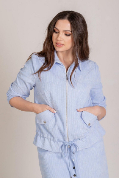 Куртка, юбка Mislana 711 голубой - фото 3