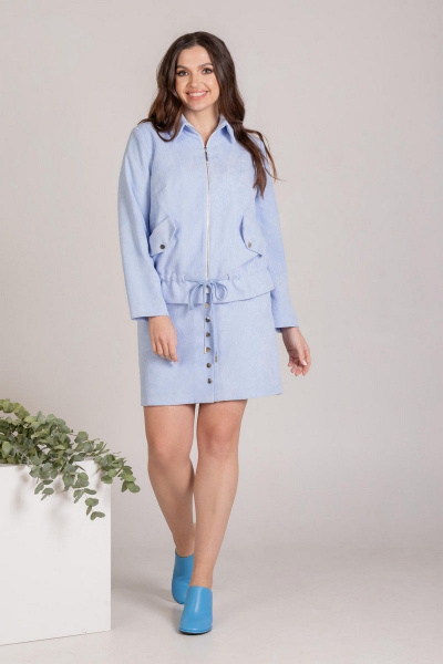 Куртка, юбка Mislana 711 голубой - фото 1