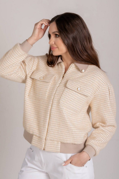 Жакет Mislana 765 бежевый - фото 4