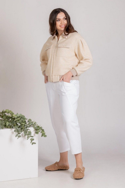 Жакет Mislana 765 бежевый - фото 3