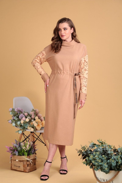 Платье SandyNa 130116 охра - фото 3