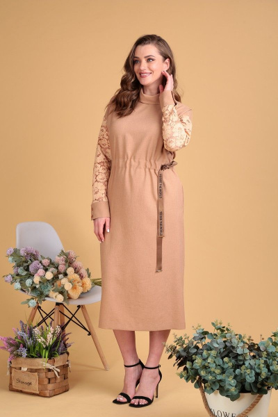 Платье SandyNa 130116 охра - фото 2