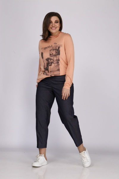 Джемпер из вискозы с декоративной печатью для повседневности Anna Majewska А340 - фото 3