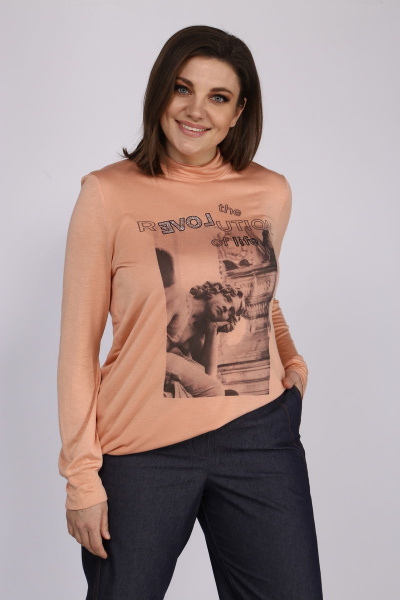 Джемпер из вискозы с декоративной печатью для повседневности Anna Majewska А340 - фото 1