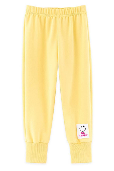Демисезонные брюки-джоггеры из мягкого футера Bell Bimbo 220003 св.желтый - фото 2