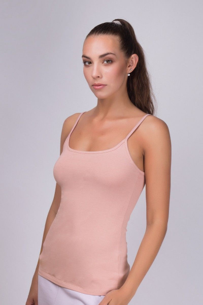 Майка из трикотажа в нежном розовом цвете Verally 304-3 античная_роза - фото 2