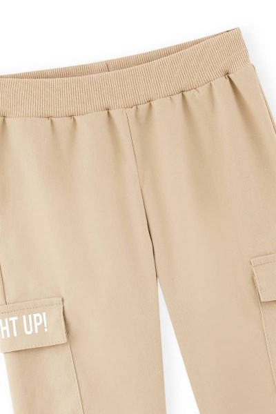 Брюки-карго из трикотажа с браш-эффектом Bell Bimbo 220042 св.бежевый - фото 3