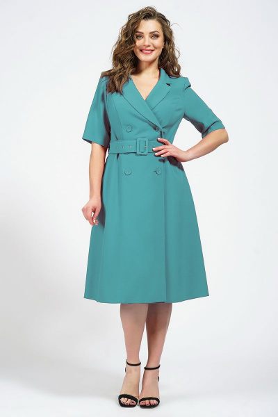 Платье Белтрикотаж 4348 бирюза - фото 2
