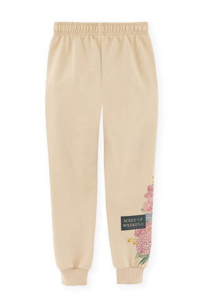 Брюки-джоггеры из трикотажа с браш-эффектом Bell Bimbo 220065 св.бежевый - фото 3