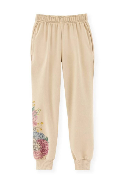 Брюки-джоггеры из трикотажа с браш-эффектом Bell Bimbo 220065 св.бежевый - фото 1