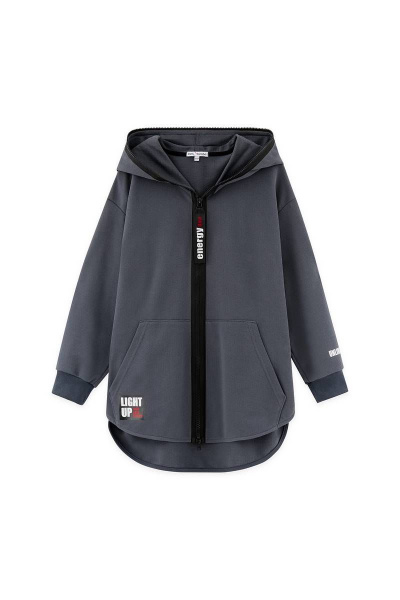 OVERSIZE удлиненная толстовка из трикотажа для мальчика Bell Bimbo 220159 графит - фото 2