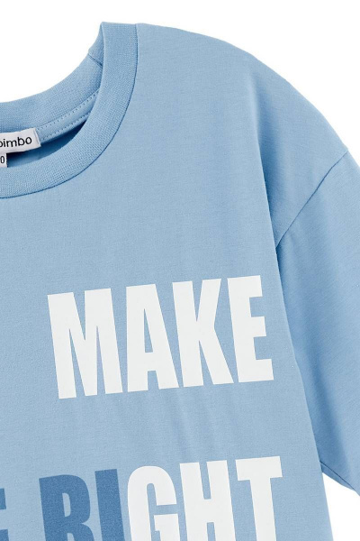 Летняя голубая Майка из хлопка с цифровой печатью Bell Bimbo 220160 св.синий - фото 2