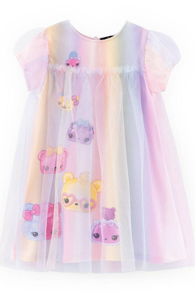 Платье А-силуэта с принтом тай-дай и коротким рукавом Bell Bimbo 220201 мультиколор - фото 2