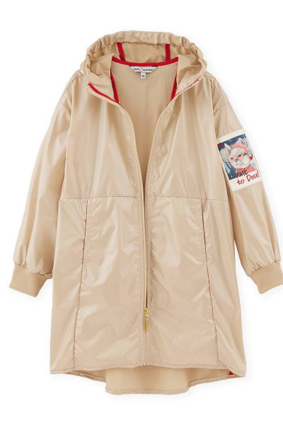 Демисезонный плащ-пыльник с вышивкой и цифровой печатью Bell Bimbo 221073 св.бежевый - фото 5