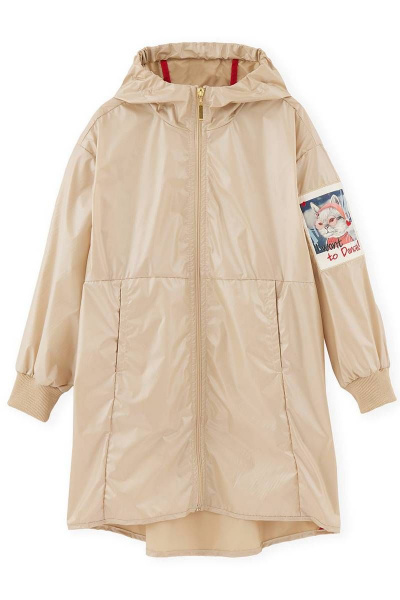 Демисезонный плащ-пыльник с вышивкой и цифровой печатью Bell Bimbo 221073 св.бежевый - фото 4