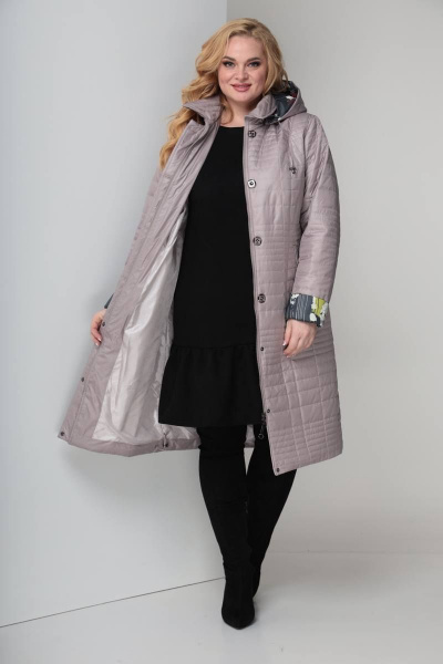 Полупальто Shetti 2053-1 пудра - фото 3