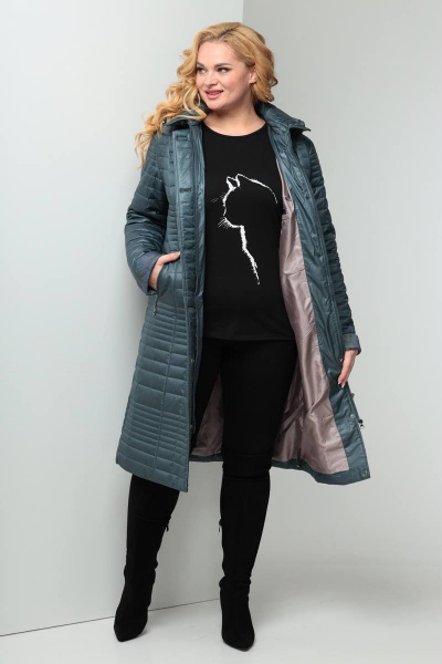 Полупальто Shetti 2053-1 изумруд - фото 3