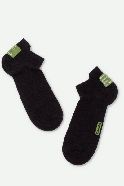 Круглогодичные короткие носки из хлопка и конопли для чувствительной кожи CONTE DIWARI_ACTIVE_короткие_147 черный - фото 2