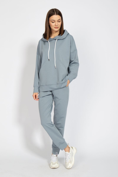 Костюм оверсайз с брюками и худи из френч терри Kivviwear 40154040.21 - фото 12