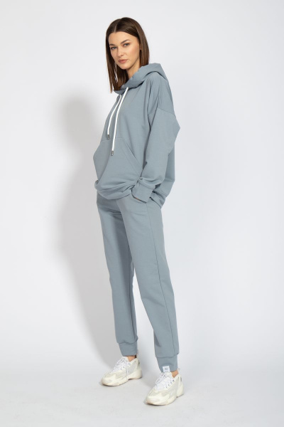 Костюм оверсайз с брюками и худи из френч терри Kivviwear 40154040.21 - фото 7